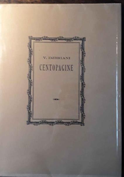 Centopagine. Quattro incisioni di Giuseppe De Nittis. Prefazione di Giovanni Pugliese Carratelli - Vittorio Imbriani - copertina