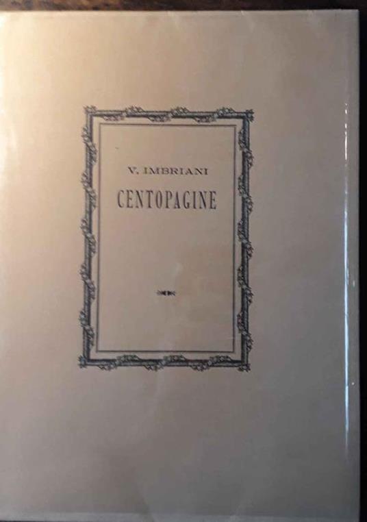 Centopagine. Quattro incisioni di Giuseppe De Nittis. Prefazione di Giovanni Pugliese Carratelli - Vittorio Imbriani - copertina