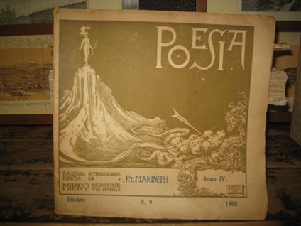 Poesia. Rassegna internazionale diretta da F. T. Marinetti. Anno IV - N. 9. Ottobre 1908 - Filippo Tommaso Marinetti - copertina