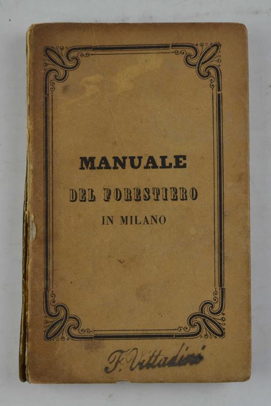 Manuale del forestiero in Milano - copertina