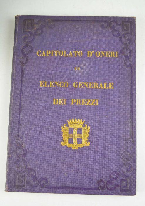 Città di Milano. Ufficio tecnico Amministrazione ediliza stradale - Capitolato d'oneri ed elenco generale dei prezzi - copertina