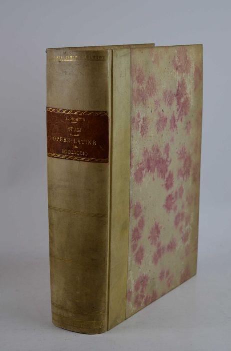 Studj sulle opere latine del Boccaccio con particolare riguardo alla storia della erudizione nel Medio Evo e alle letterature straniere aggiuntavi la Bibliografia delle edizioni - Attilio Hortis - copertina