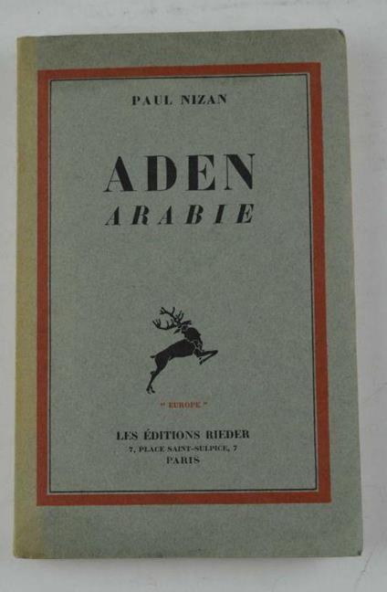 Aden Arabie - Paul Nizan - copertina