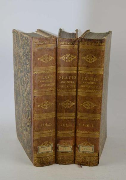 Delle antichità giudaiche… tradotte dal greco ed illustrate con note dall'Abate Francesco Angiolini piacentino - copertina