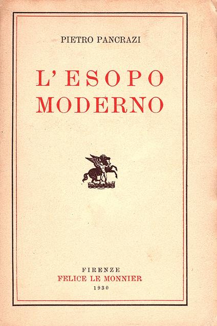 L' Esopo moderno - Pietro Pancrazi - copertina
