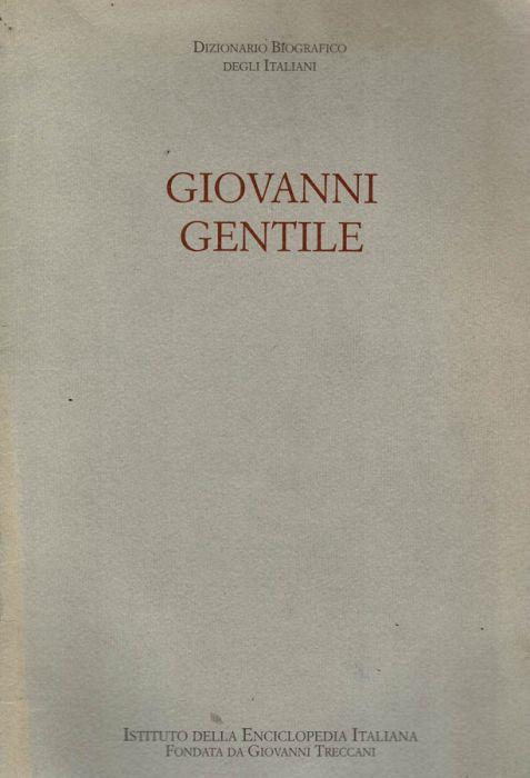 Giovanni Gentile - copertina
