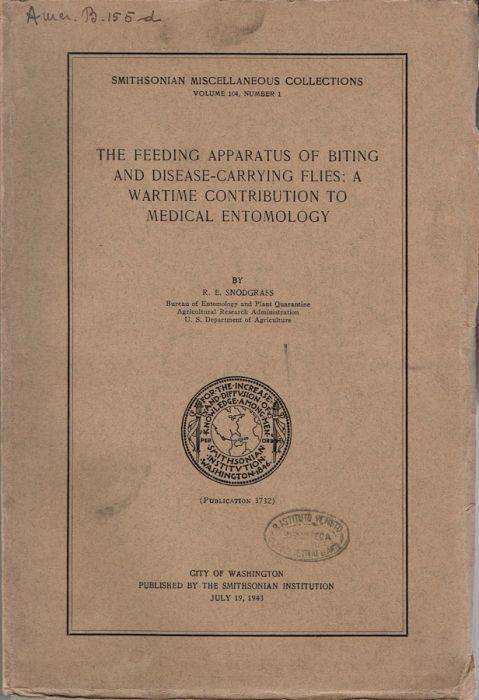 The feeding apparatus of biting and disease-carrying flies: a wartime contribution to medical entomology - copertina