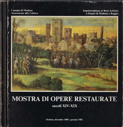 Mostra di opere restaurate secoli XIV-XIX - copertina