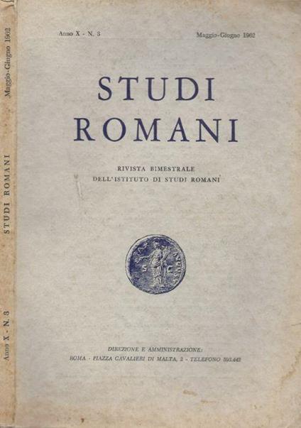 Studi Romani Anno X- N.3 1962 - copertina