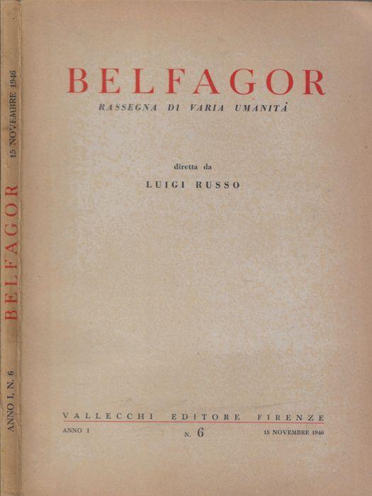 Belfagor anno I N. 6 1946 - Luigi Russi - copertina
