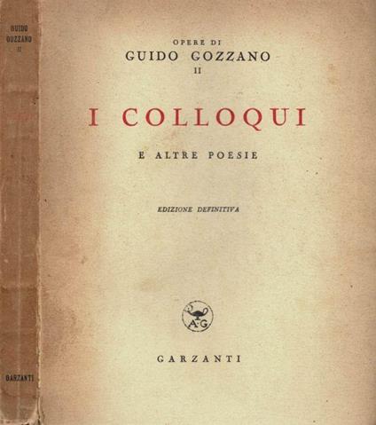 I Colloqui, e altre poesie - Guido Gozzano - copertina
