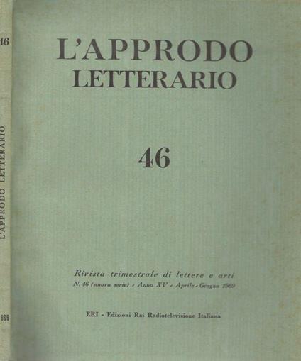 L’approdo letterario 46 anno XV, 1969 - copertina