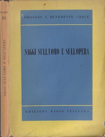 Saggi sull'uomo e sull'opera - copertina