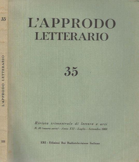 L’approdo letterario 35 anno XII, 1966 - copertina