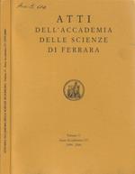 Atti dell'Accademia della scienze di Ferrara volume 77 Anno accademico 177 1999-2000