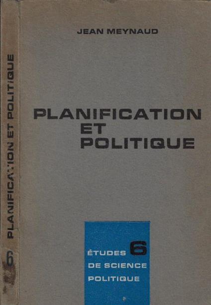 Planification et politique - Jean Meynaud - copertina