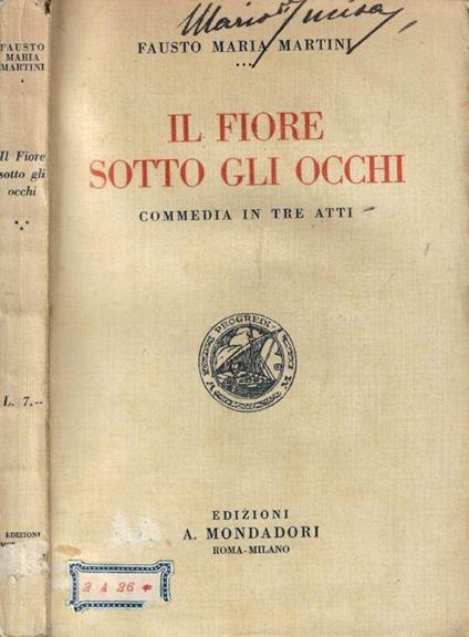Il fiore sotto gli occhi - Fausto M. Martini - copertina
