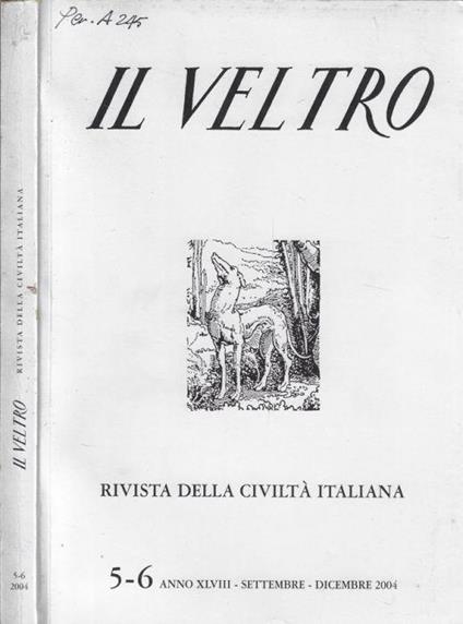 Il Veltro anno 2004 N. 5-6 - Vincenzo Cappelletti - copertina