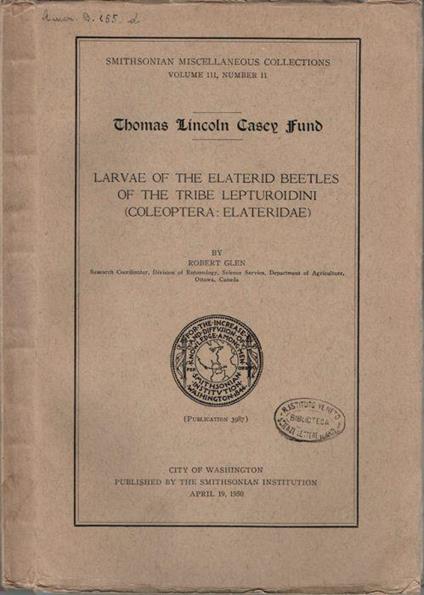 Larvae of the elaterid beetles of the tribe lepturoidini (Coleoptera: Elateridae) - copertina