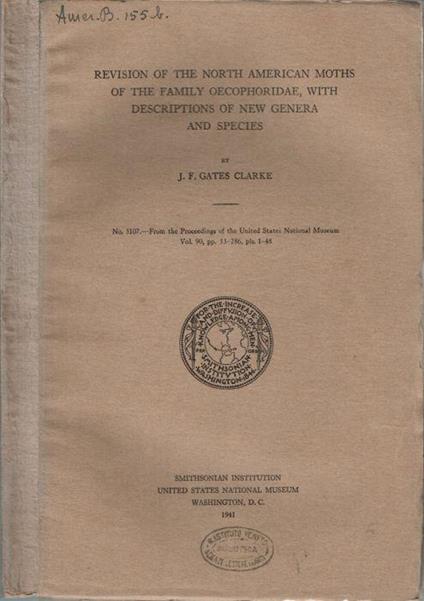 Revision of the North American Moths of the family Oecophoridae, with descriptions of new genera and species - copertina