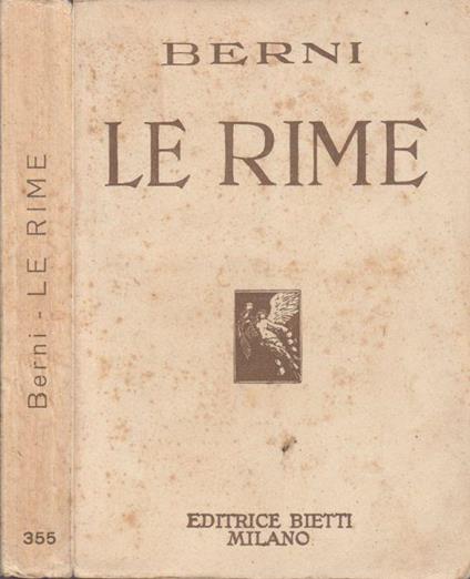 Le rime - Francesco Berni - copertina