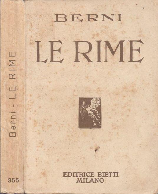Le rime - Francesco Berni - copertina