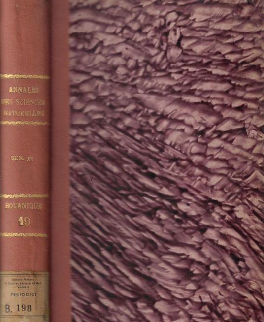 Annales des sciences naturelles botanique XI série tome XIX 1958 - copertina