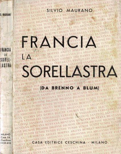 Francia la Sorellastra ( da Brenno a Blum ) - Silvio Maurano - copertina