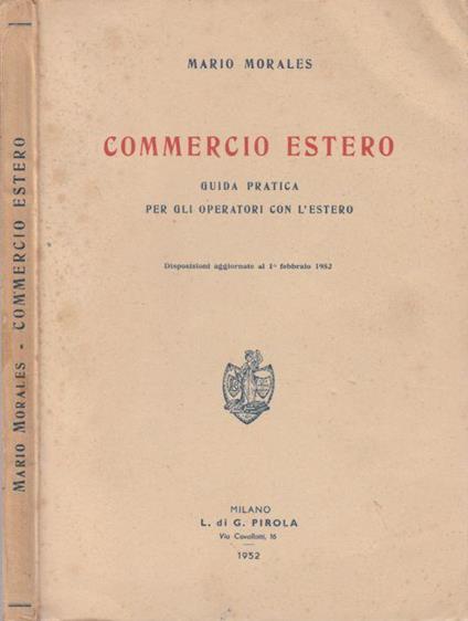 Commercio estero - Mario Morales - copertina