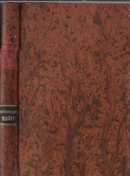Annales des sciences naturelles botanique X série tome XII 1930 - copertina