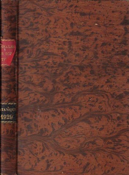 Annales des sciences naturelles botanique X série tome XI 1929 - copertina