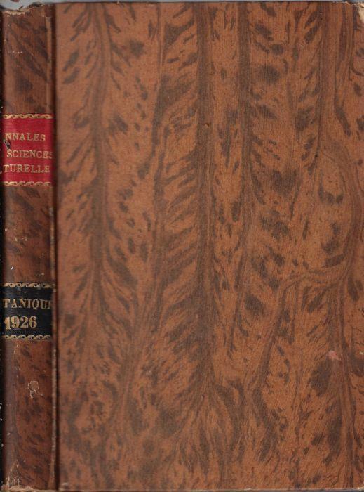 Annales des sciences naturelles botanique X série tome VIII 1926 - copertina
