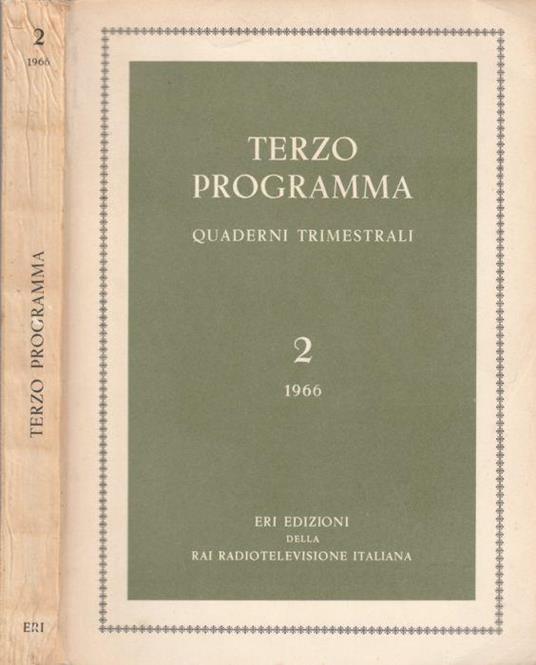 Terzo programma vol 2 anno 1966 - copertina