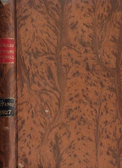 Annales des sciences naturelles botanique X série tome IX 1927 - copertina