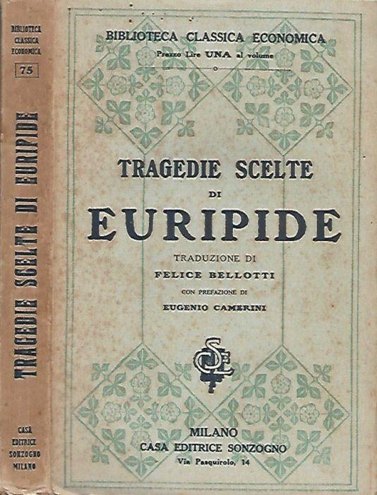 Tragedie scelte - Euripide - copertina