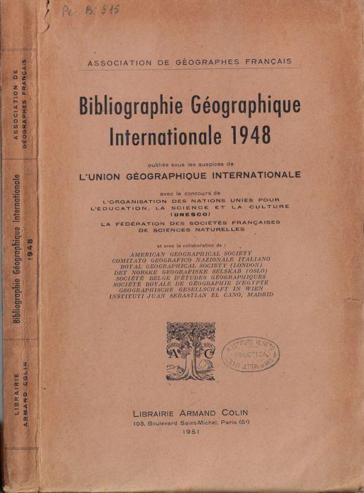 Bibliographie Géographique Internationale 1948 - copertina