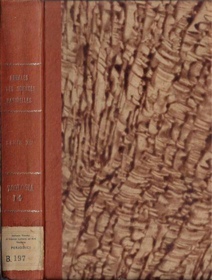 Annales des sciences naturelles zoologie et biologie animale 12° série tome XIV 1972 - Pierre P. Grassé - copertina