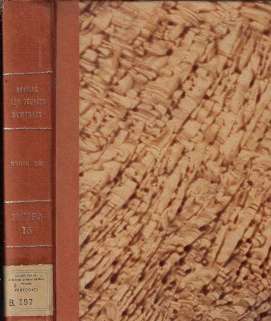 Annales des sciences naturelles zoologie et biologie animale 12° série tome 15 1973 - Pierre P. Grassé - copertina