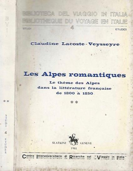 Les Alpes romantiques - copertina