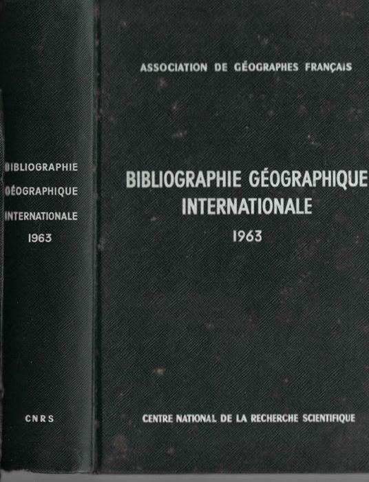 Bibliographie géographique internationale 1963 - copertina