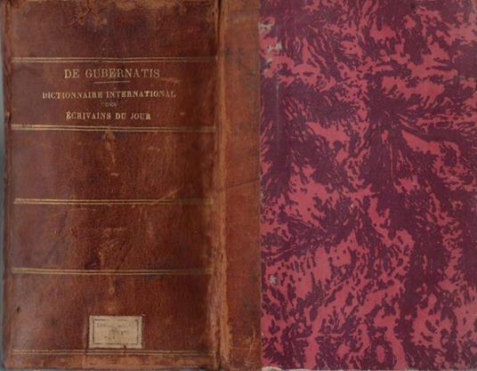 Dictionnaire International des écrivains du jour - Angelo De Gubernatis - copertina