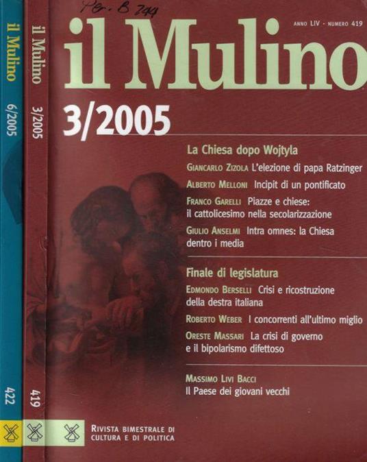 Il Mulino anno 2005 N. 3, 6 - Edmondo Berselli - copertina