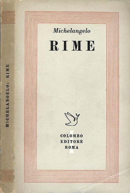 Rime - Michelangelo Buonarroti - copertina
