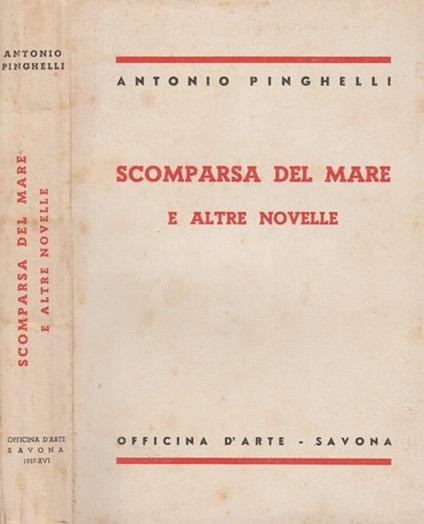 Scomparsa del mare - Antonio Pinghelli - copertina