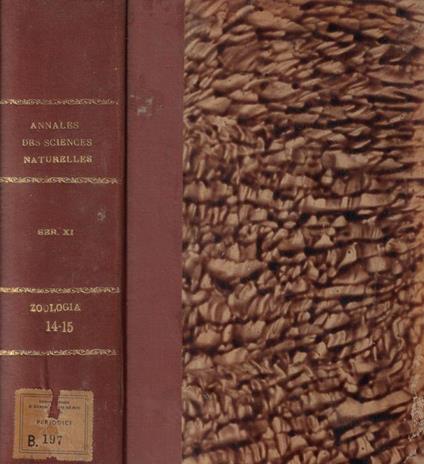 Annales des sciences naturelles zoologie et biologie animale XI série tome XIV-XV 1952-1953 - Pierre P. Grassé - copertina