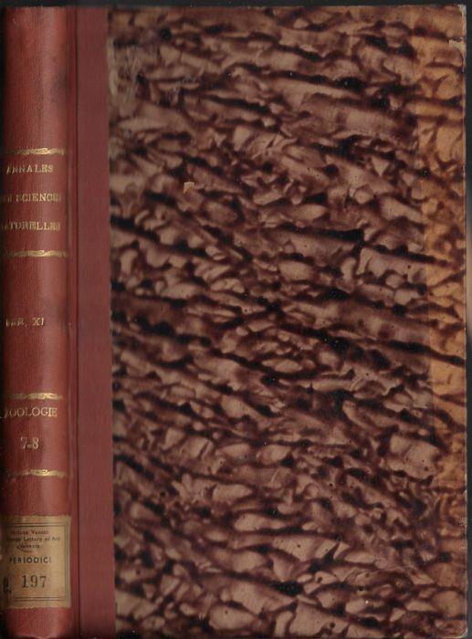 Annales des sciences naturelles zoologie et biologie animale XI série tome VII-VIII 1945-1946 - Pierre P. Grassé - copertina