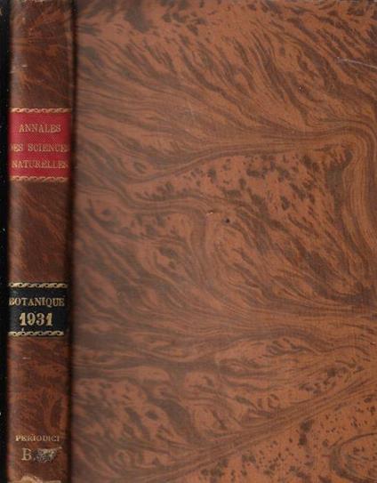 Annales des sciences naturelles botanique X série tome XIII 1931 - copertina