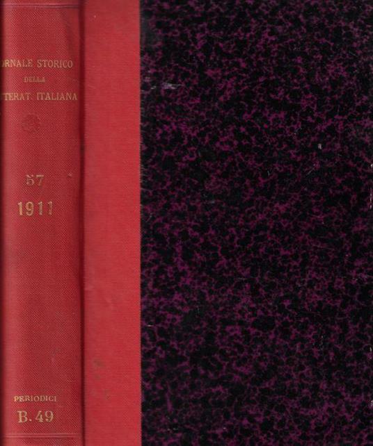 Giornale storico della letteratura italiana volume LI 1908 - Francesco Novati - copertina
