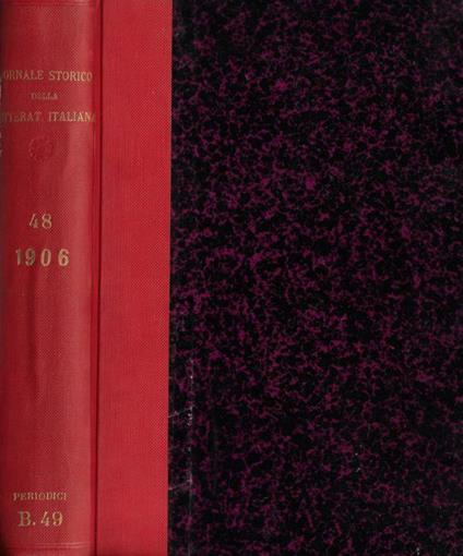 Giornale storico della letteratura italiana volume LIV 1909 - Francesco Novati - copertina