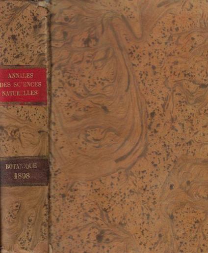 Annales des sciences naturelles botanique VIII série tome VII-VIII 1898 - copertina